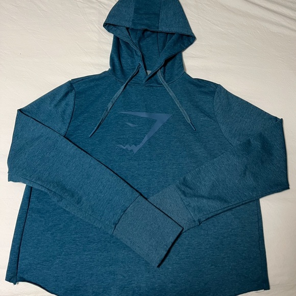 Gymshark Cross Back Hoodie - Petrol Blue Marl - Medium - Picture 3 of 5
